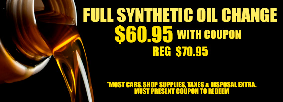 Full Synthetic Oil Change Special